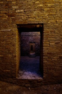 Doorways A series of doorways leads the visitor deeper into the ancient Anasazi ruins of Pueblo Bonito in Chaco Canyon, New Mexico